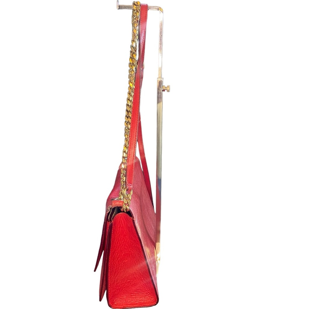 JIMMY CHOO REBEL RED LEATHER SHOULDER/CROSSBODY BAG - Picture 11 of 15